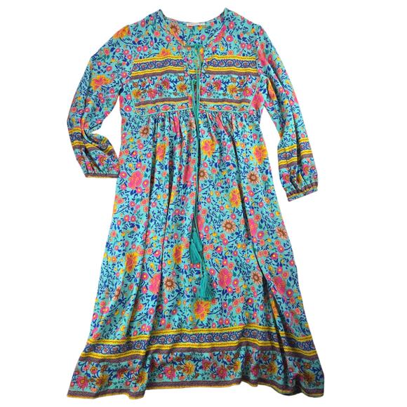 R. Vivimos | Boho Dress with Tassles | Size Small (4/6) - Picture 1 of 5